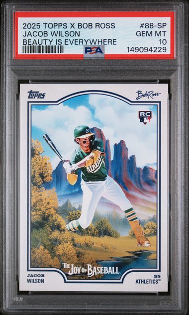 Jacob Wilson 2025 Topps X Bob Ross PSA GM MT 10