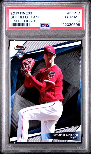 Shohei Ohtani 2018 Topps Finest "Finest Firsts" Rookie Card #FF-SO PSA 10