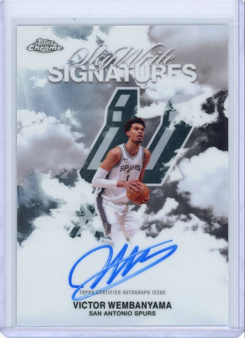 Victor Wembanyama 2025-26 Topps Chrome Sky Write Signatures