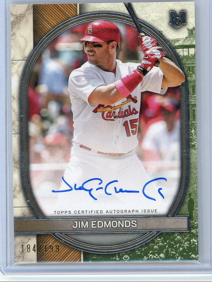 Jim Edmonds 2025 Topps Museum Collection Autograph #'d 184/199