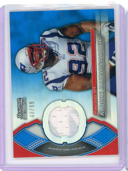 Albert Haynesworth 2011 Bowman Sterling game-used relic #'d 48/99