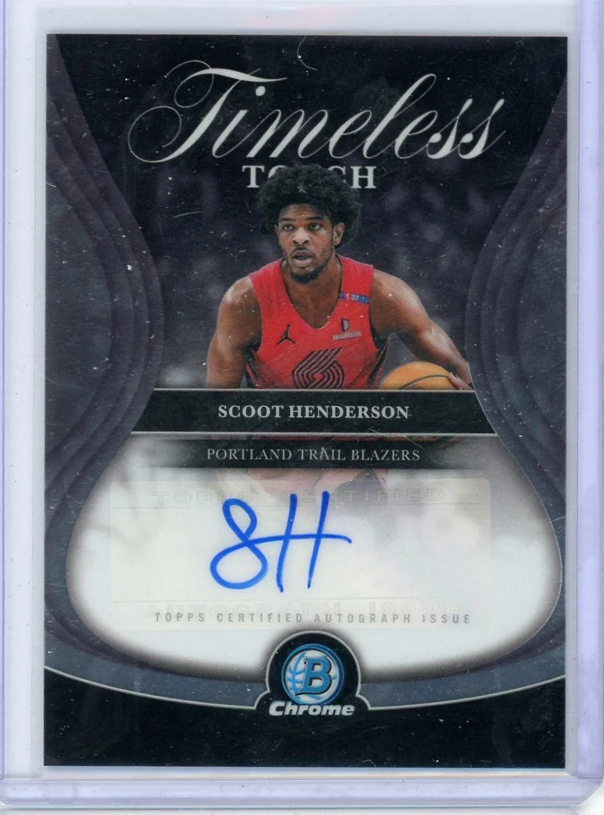 Scoot Henderson 2025-26 Bowman Basketball Timeless Touch Autograph