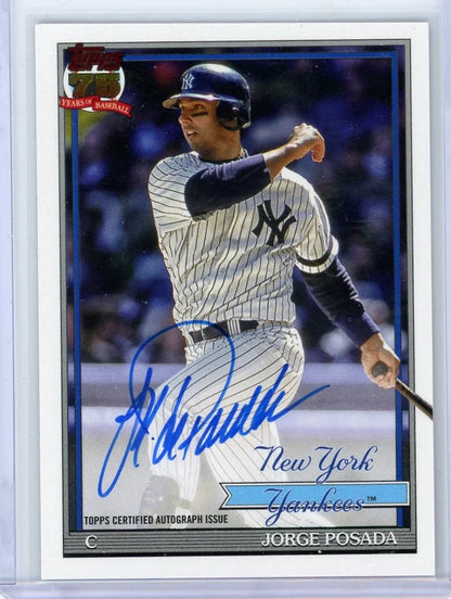 Jorge Posada 2026 Topps Series 1 1991 Autograph