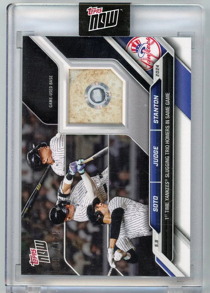Aaron Judge Juan Soto Giancarlo Stanton 2024 Topps NOW #170A game-used base #'d 094/125
