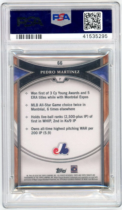 Pedro Martinez 2018 Topps Tribute Black 1/1 PSA 9