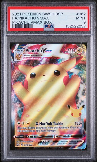 Pikachu Pokémon Sword & Shield Promo #SWSH062 PSA 9