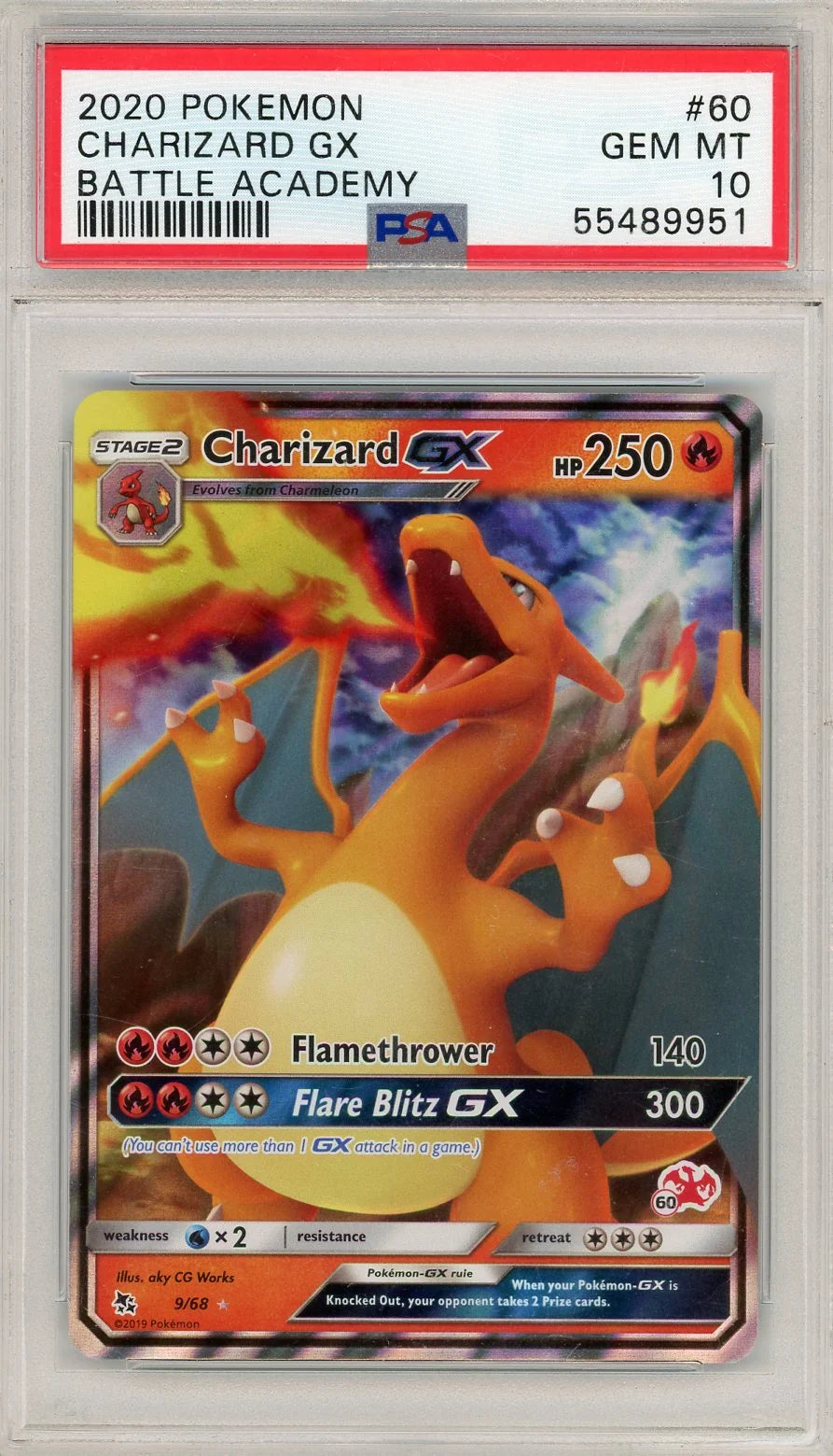 Charizard GX 2020 Pokemon Battle Academy #60 PSA 10