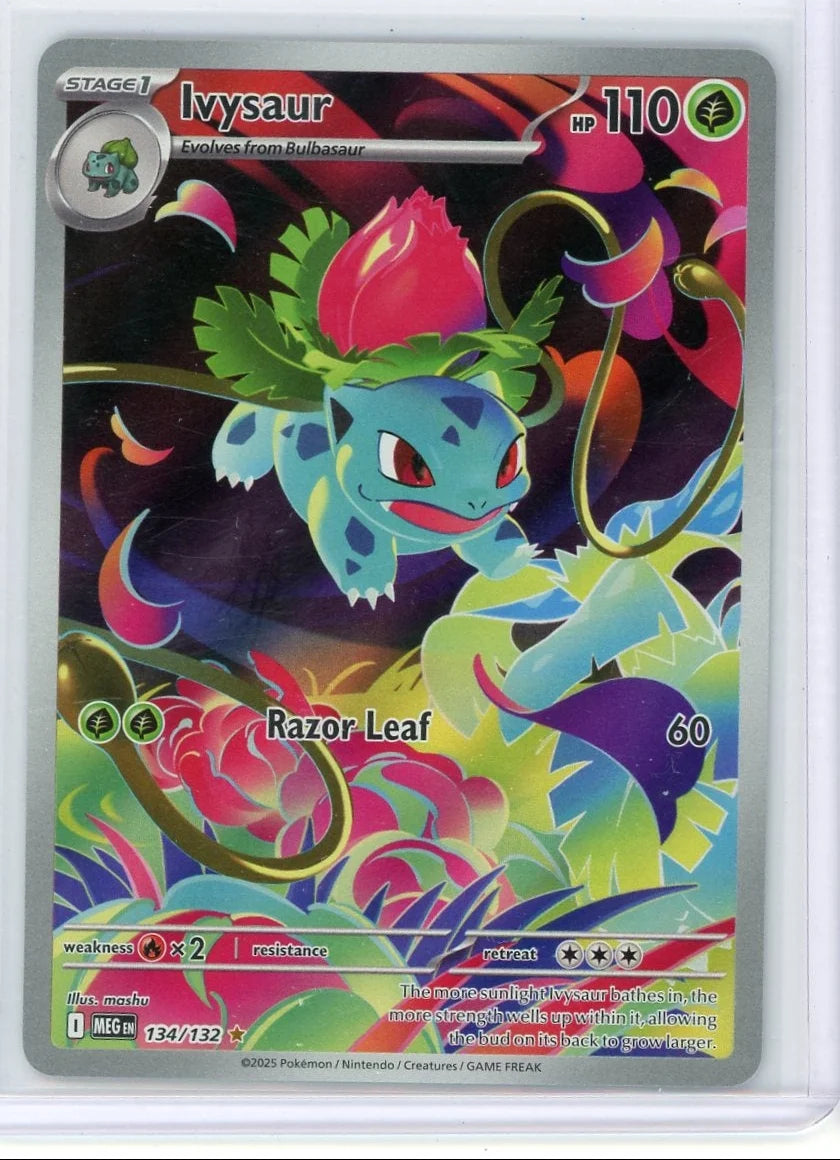 Ivysaur Pokémon Mega Evolution Illustration Rare #134/132