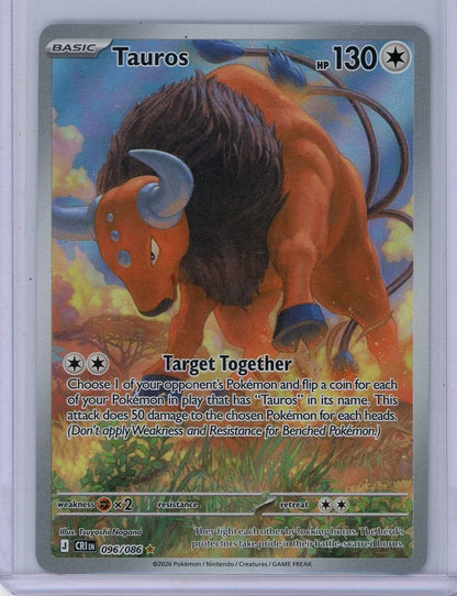 Tauros Pokémon Chaos Rising Illustration Rare #096/086