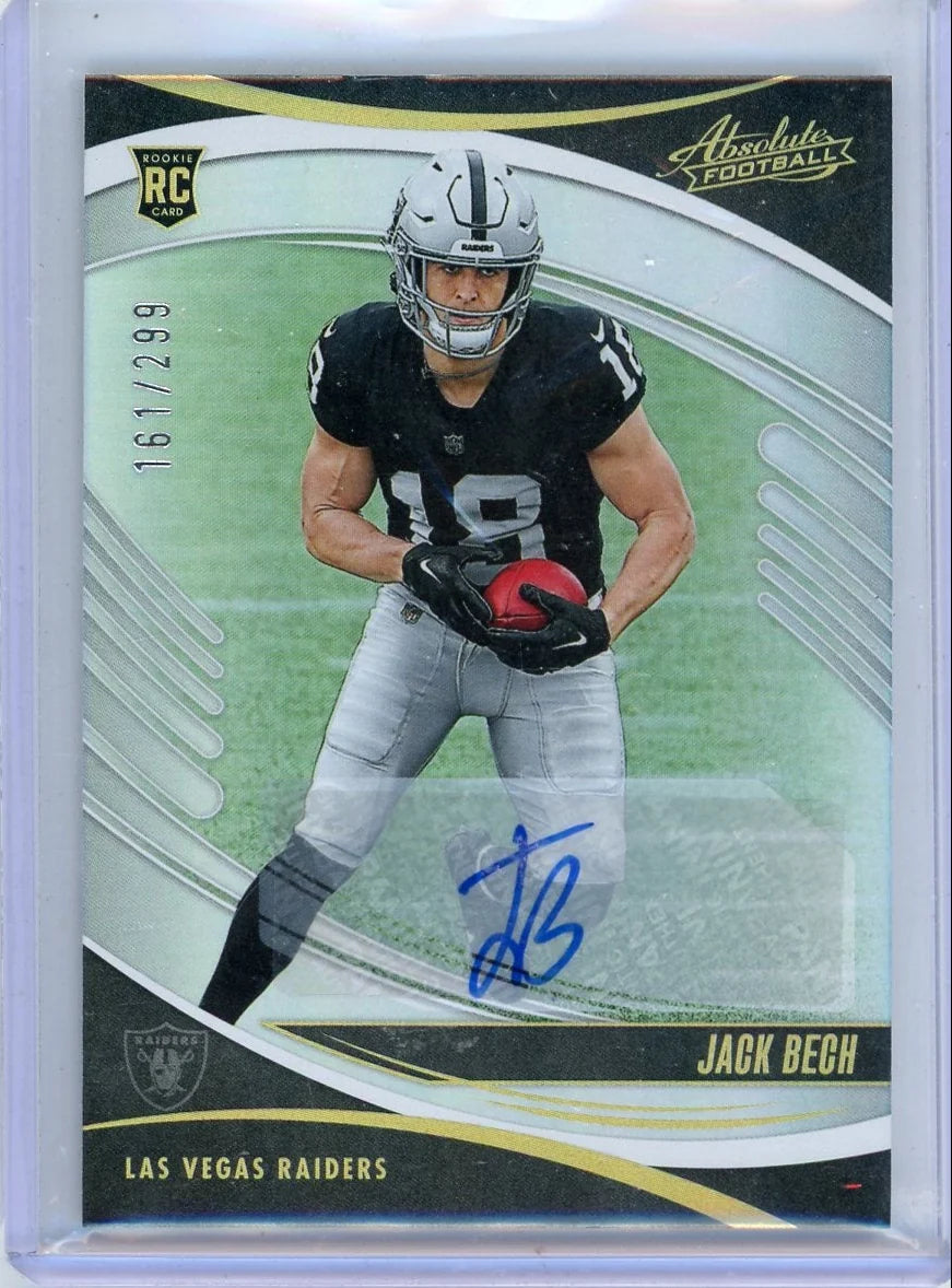 Jack Bech 2025 Absolute Football autograph Silver #'d 161/299