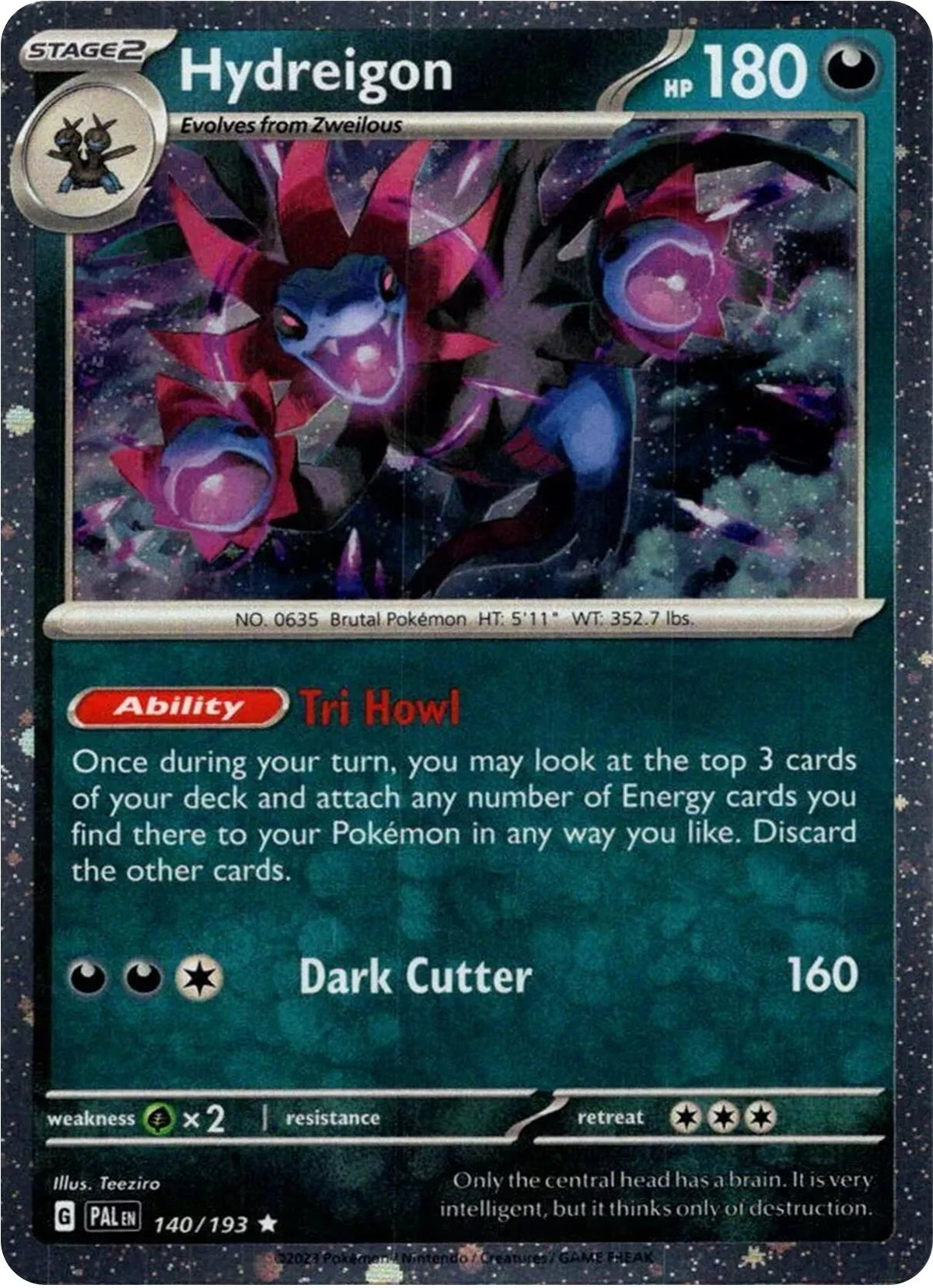 Hydreigon (Cosmos Holo) (140/193) (Blister Exclusives) (BLE)