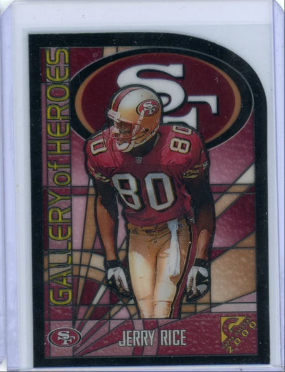 Jerry Rice 2000 Topps Gallery of Heroes die-cut