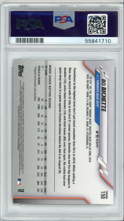 Bo Bichette 2020 Topps Chrome RC PSA 10