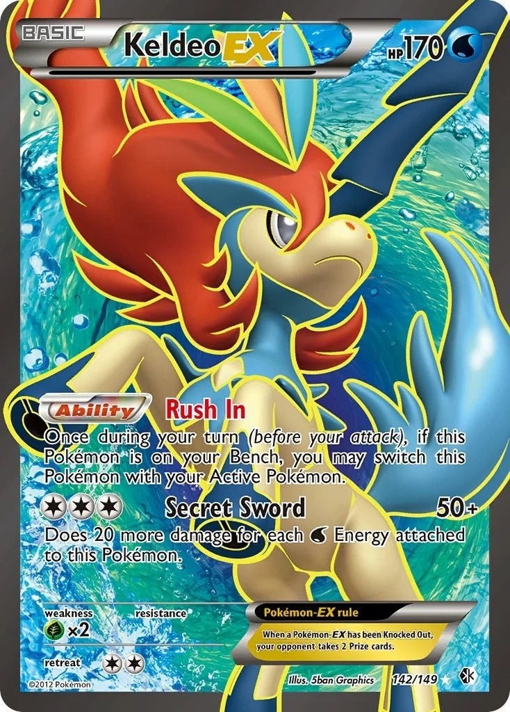 Keldeo EX (142 Full Art) (142/149) (Boundaries Crossed) (BCR)