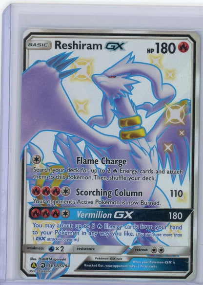Reshiram GX Pokémon Hidden Fates Shiny Full-Art #SV51/SV94