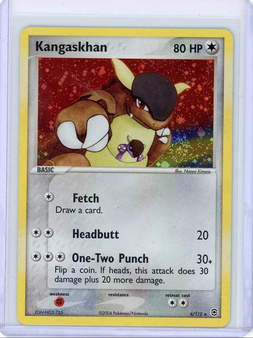 Kangaskhan 2004 Pokemon FireRed & LeafGreen holo #6/112 (minor crease)