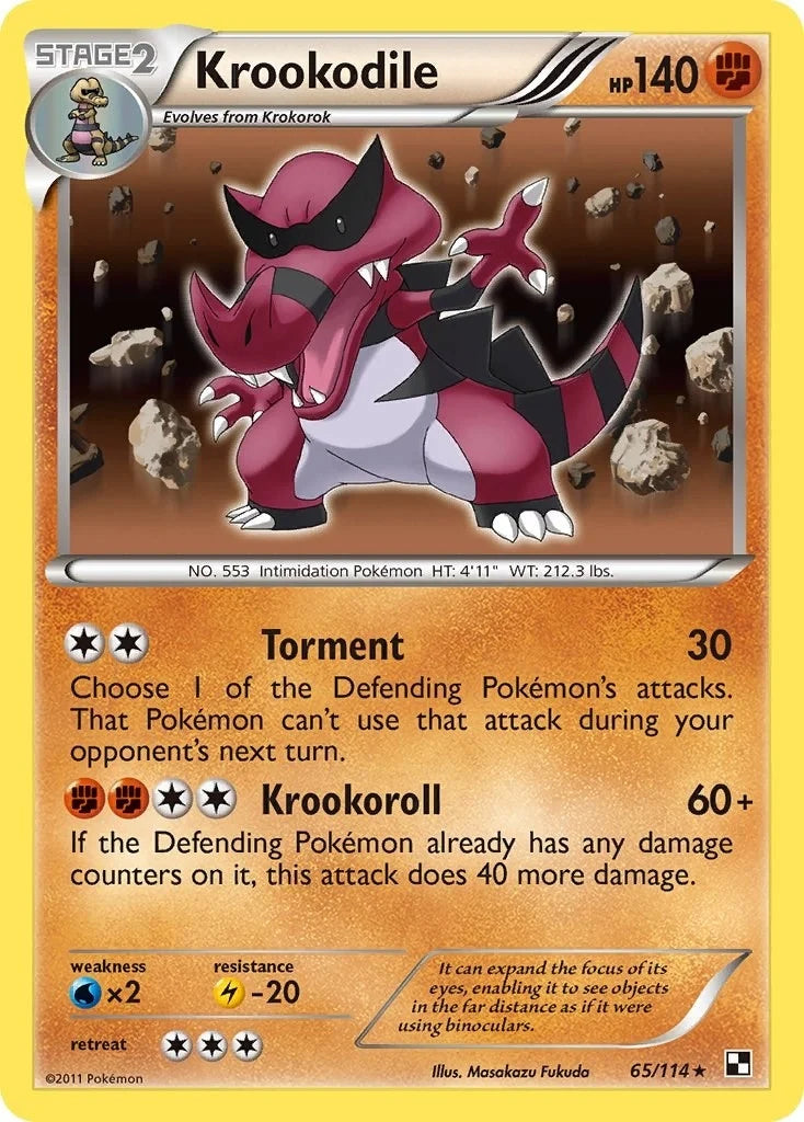 Krookodile (65/114) (Black and White) (BLW)