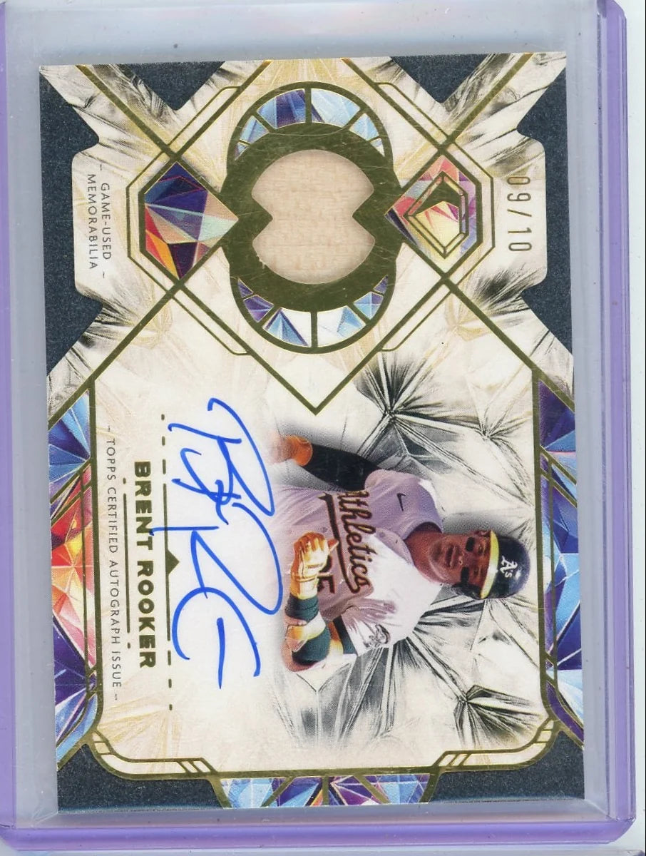 Brent Rooker 2025 Topps Diamond Icons autograph game-used bat relic #'d 09/10
