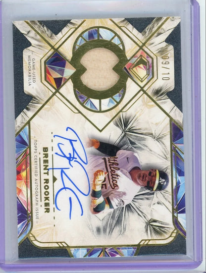 Brent Rooker 2025 Topps Diamond Icons autograph game-used bat relic #'d 09/10