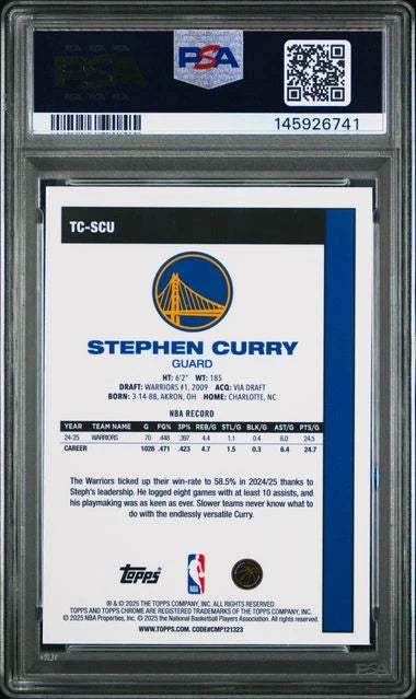 Stephen Curry 2025 Topps Silver Pack PSA 10