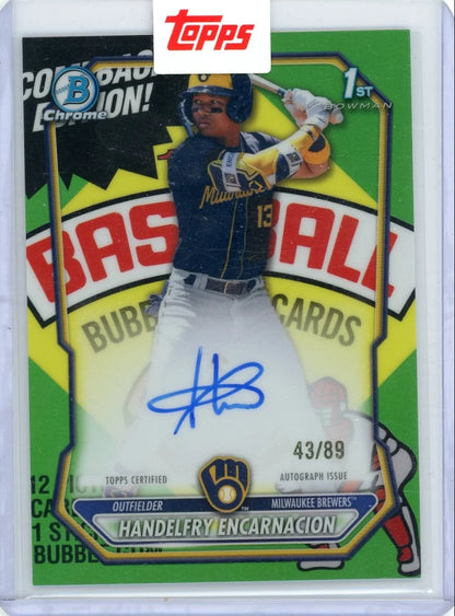 Handelfry Encarnacion 2026 Bowman Chrome 1st Bowman Packfractor Auto #'d 43/89