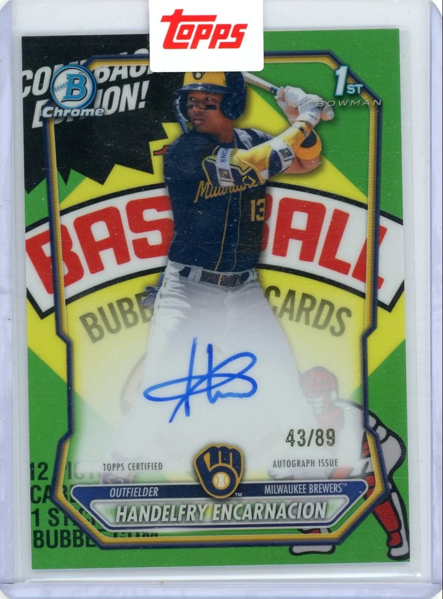 Handelfry Encarnacion 2026 Bowman Chrome 1st Bowman Packfractor Auto #'d 43/89