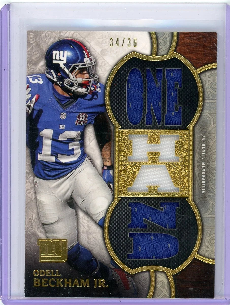 Odell Beckham Jr. 2015 Topps Triple Threads relic #'d 34/36
