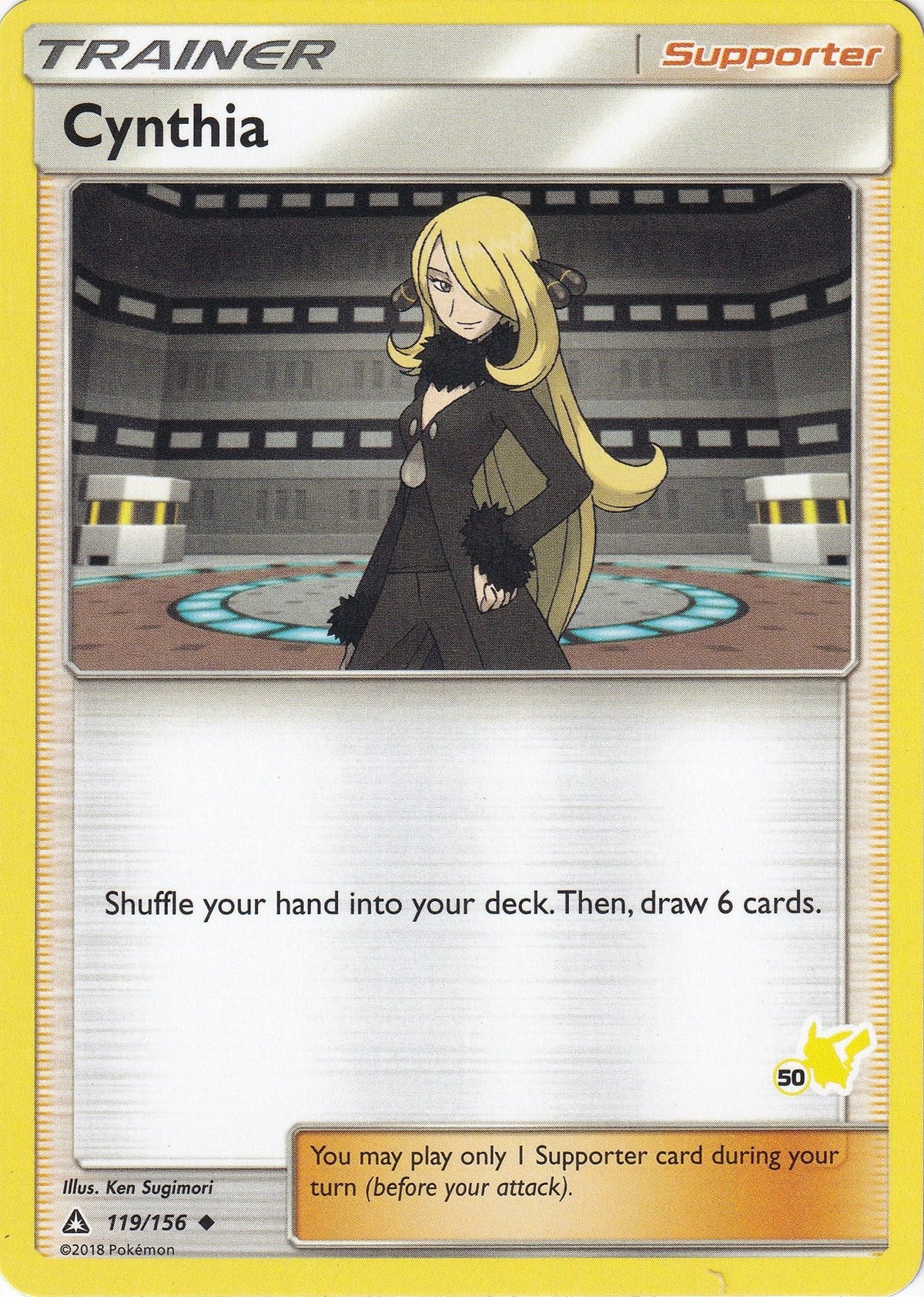 Cynthia - 119/156 (#50 Pikachu Stamped) (119/156) (Battle Academy) (BTA)