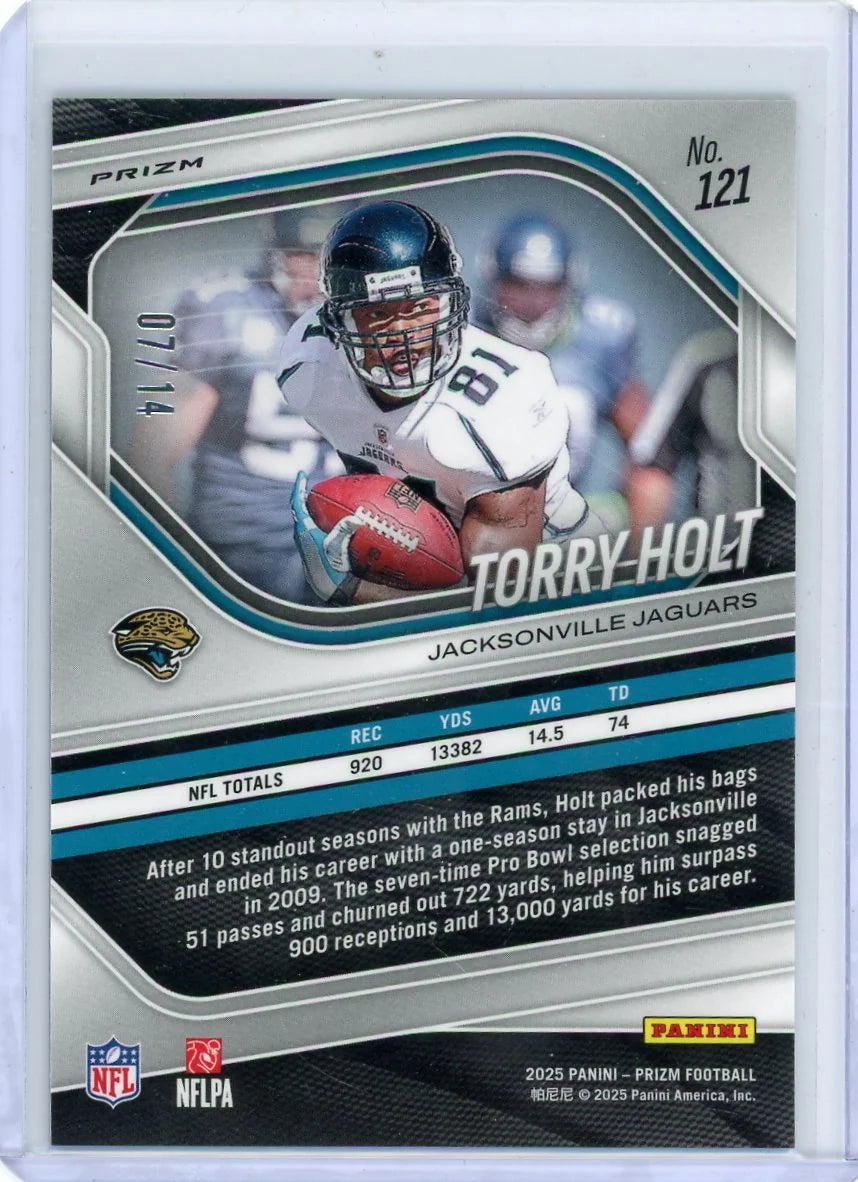 Torry Holt 2025 Panini Prizm Choice Blue #'d 07/14