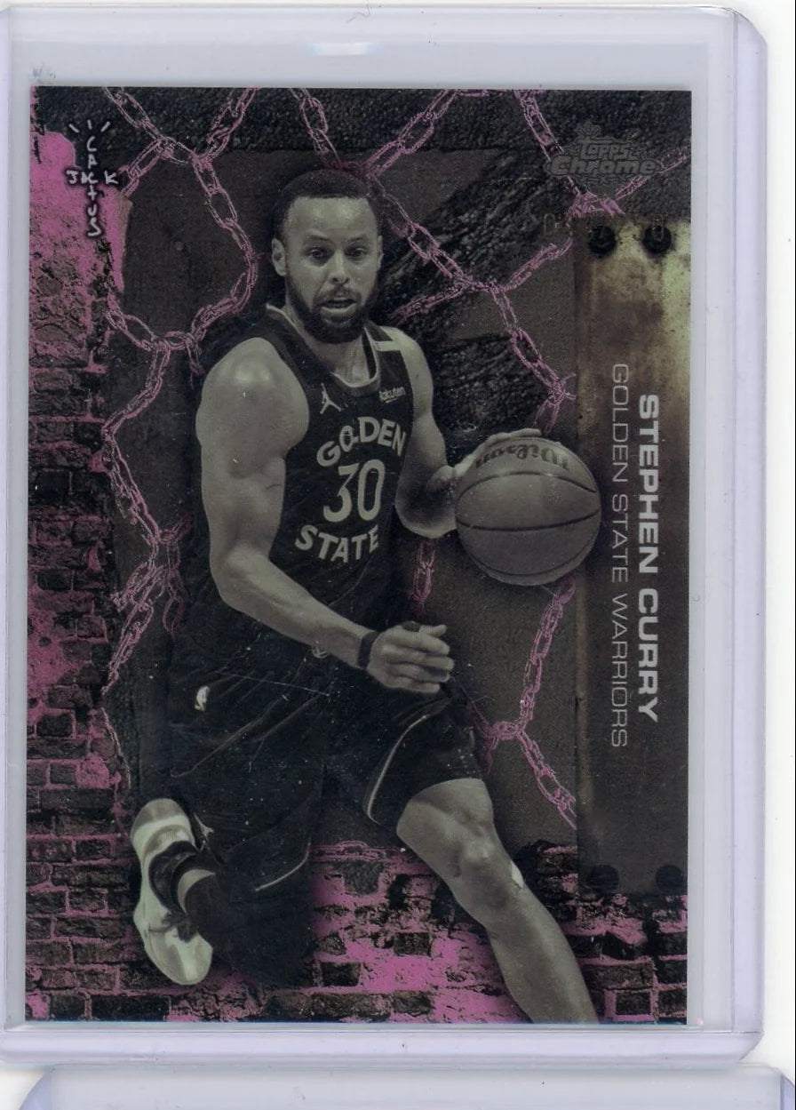 Stephen Curry 2025-26 Topps Chrome X Cactus Jack Pink Refractor #'d 043/250