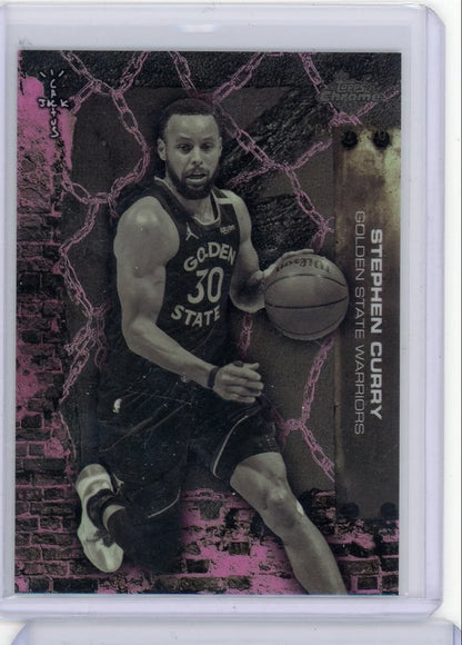 Stephen Curry 2025-26 Topps Chrome X Cactus Jack Pink Refractor #'d 043/250