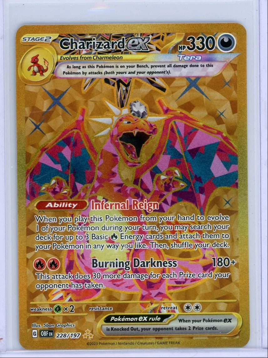 Charizard ex Pokémon Obsidian Flames Gold Hyper Rare #228/197