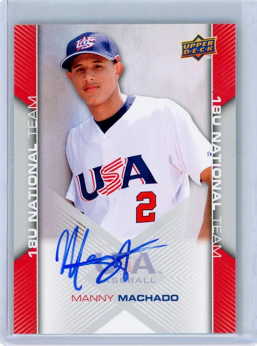 Manny Machado 2009 Upper Deck USA Baseball 18U autograph