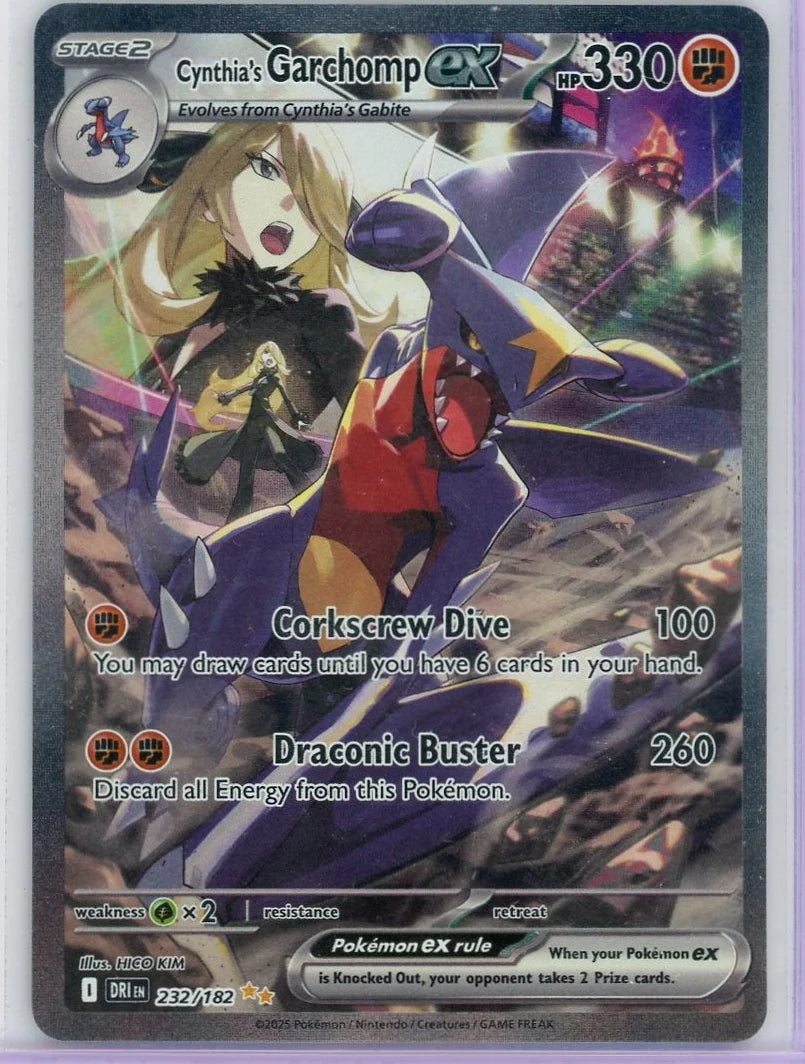 Cynthia's Garchomp ex Pokémon Destined Rivals Special Illustration Rare #232/182