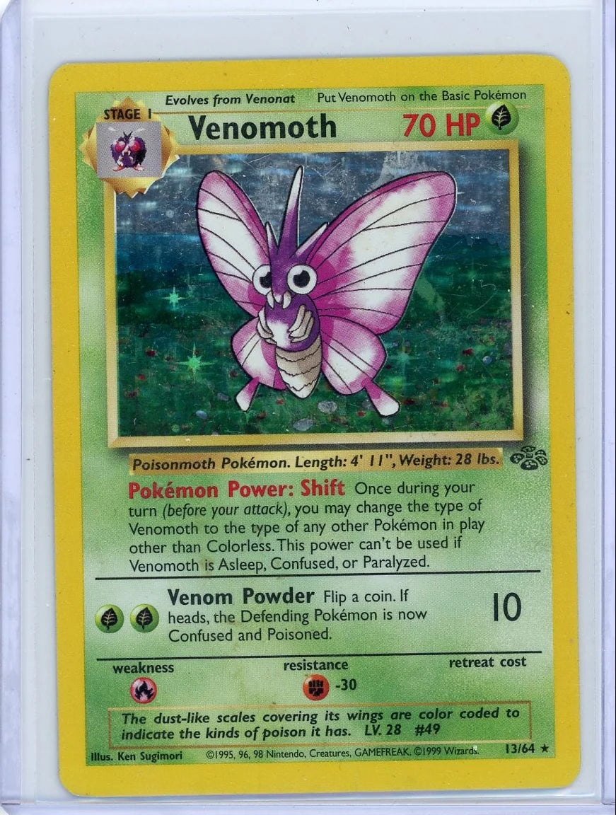 Venomoth Pokemon Jungle Holo #13/64 (HP)