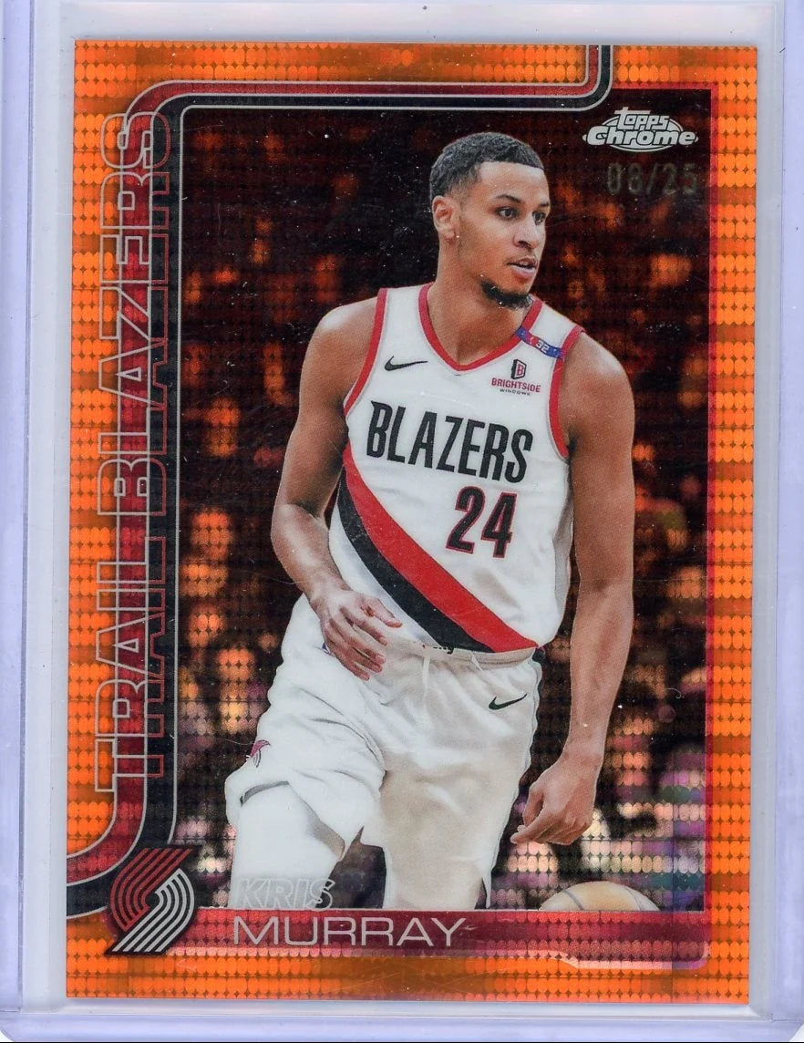 Kris Murray 2025-26 Topps Chrome Orange pulsar ref. #'d 08/25