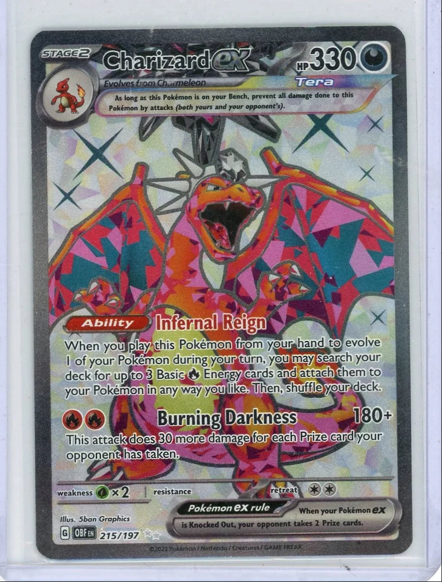 Charizard ex 2023 Pokémon Obsidian Flames Ultra Rare #215/197