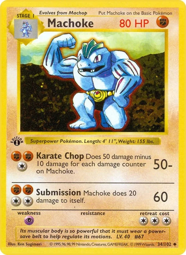 Machoke (034/102) (Base Set (Shadowless)) (BSS)