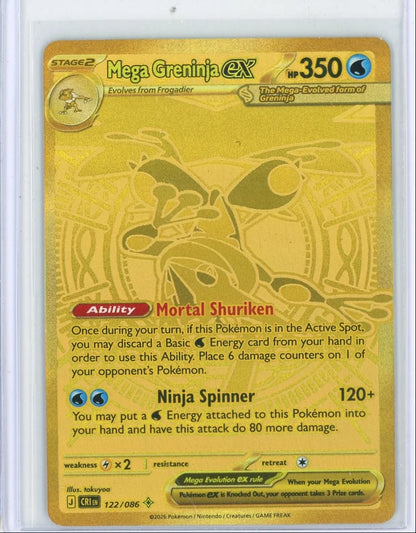 Mega Greninja ex Pokémon Chaos Rising Mega Hyper Rare #122/086