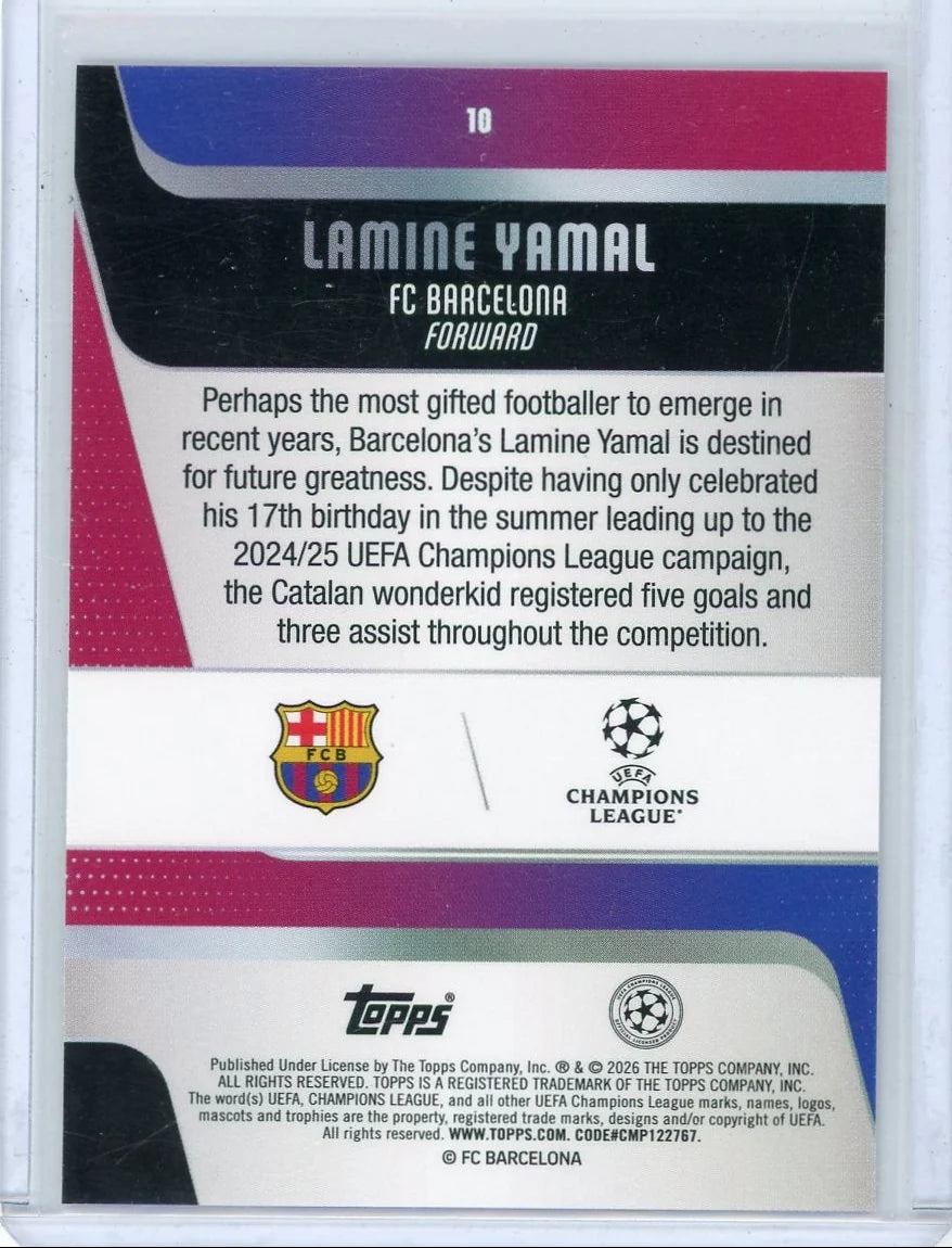 Lamine Yamal 2026 Topps Uefa UCL Team of the Season foil
