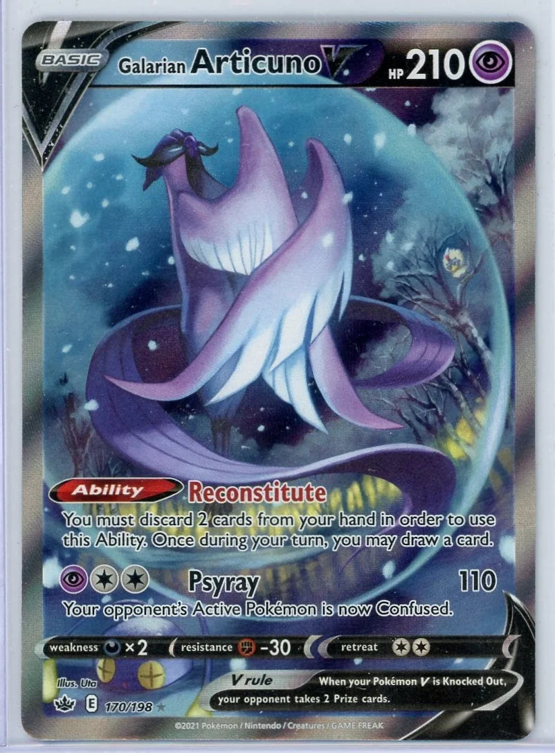 Galarian Articuno V Pokémon Chilling Reign Alternate Full-Art #170/198