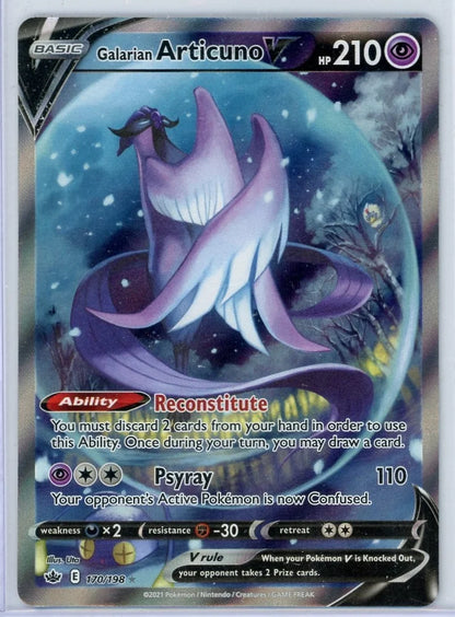 Galarian Articuno V Pokémon Chilling Reign Alternate Full-Art #170/198