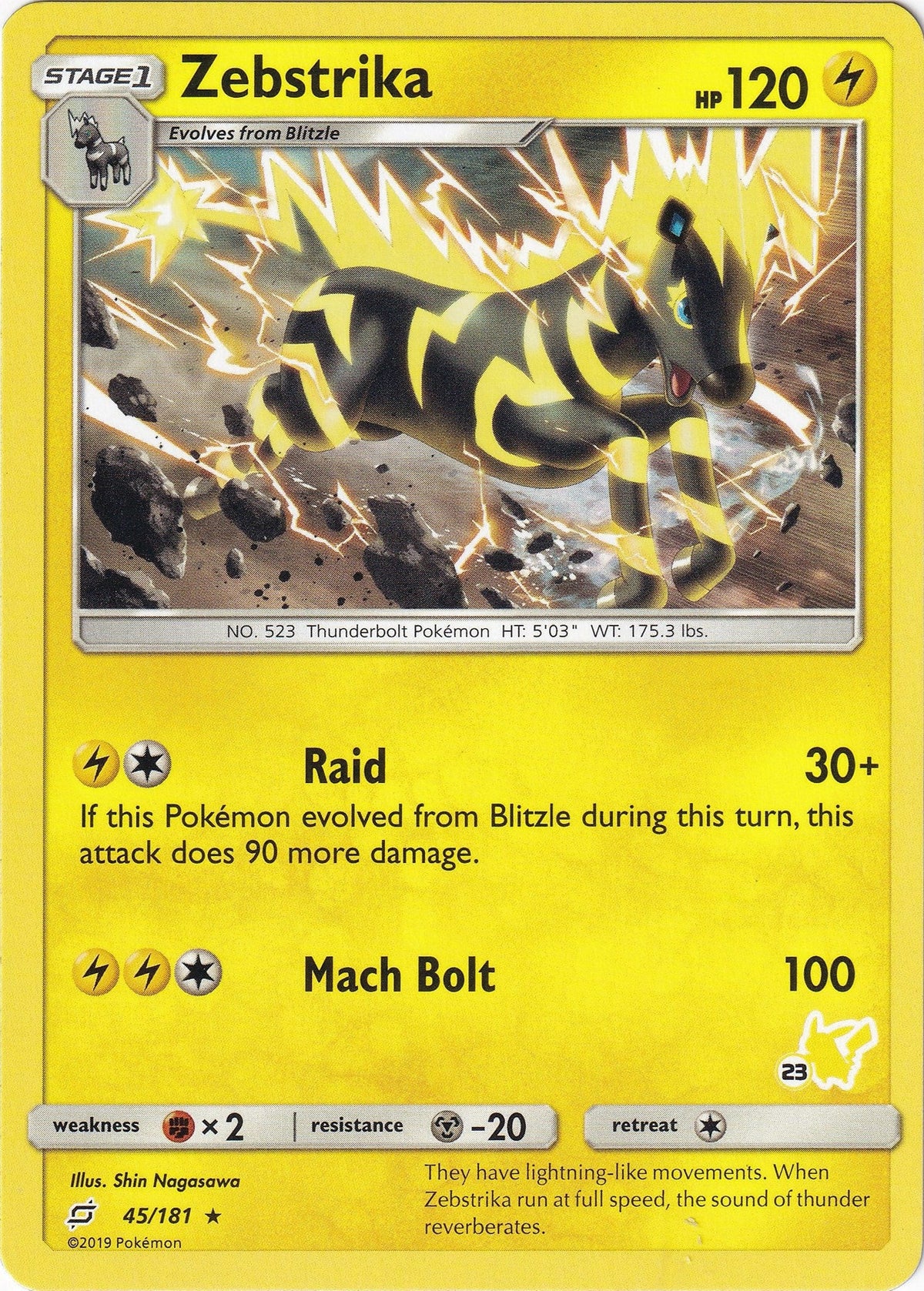 Zebstrika - 45/181 (#23 Pikachu Stamped) (045/181) (Battle Academy) (BTA)