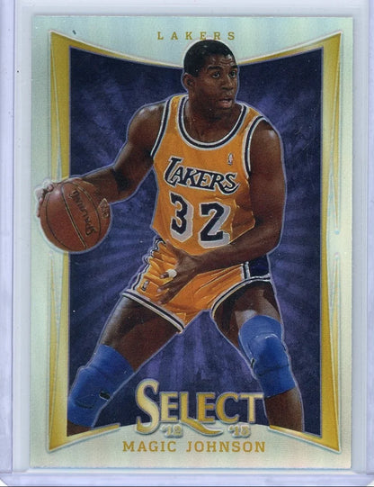 Magic Johnson 2012-13 Panini Select silver prizm #135