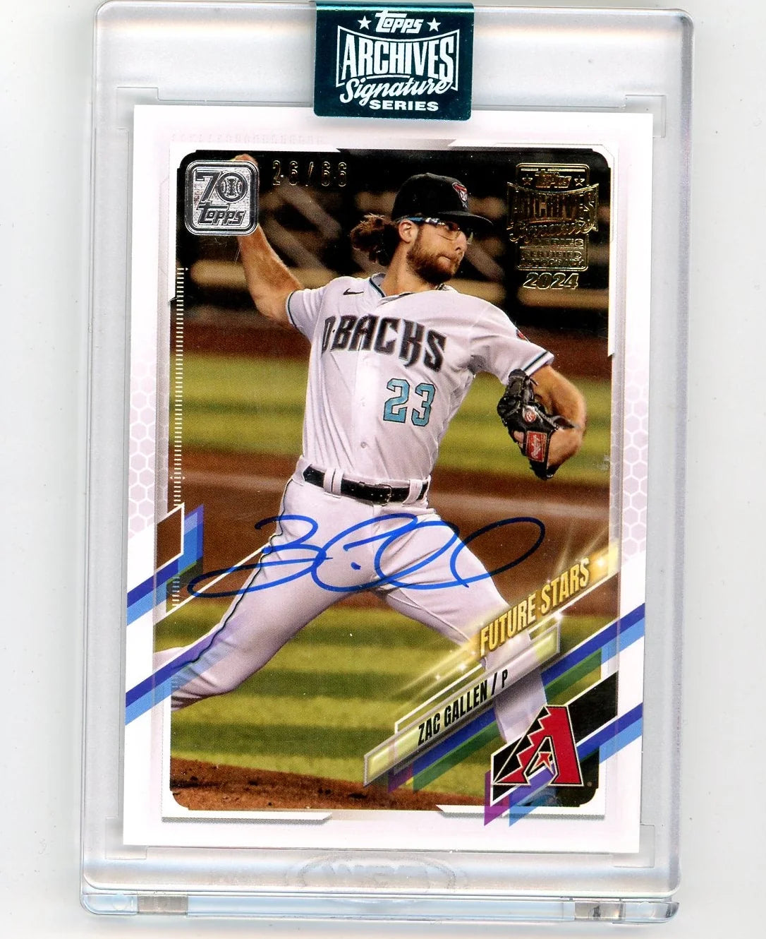 Zac Gallen 2024 Topps Archives Signature Series Auto #'d 26/66
