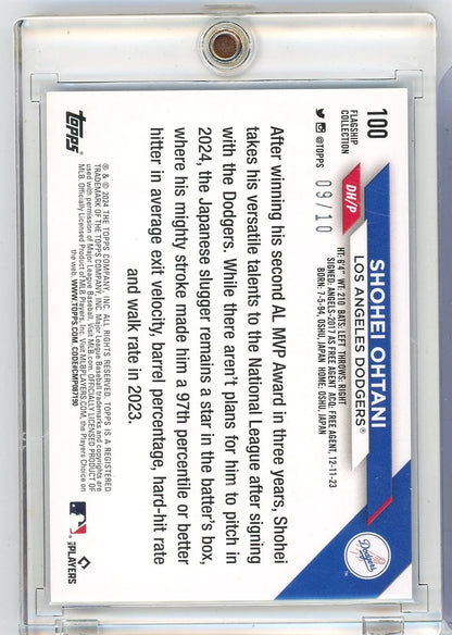 Shohei Ohtani 2024 Topps Flagship Collection red foil #'d 09/10