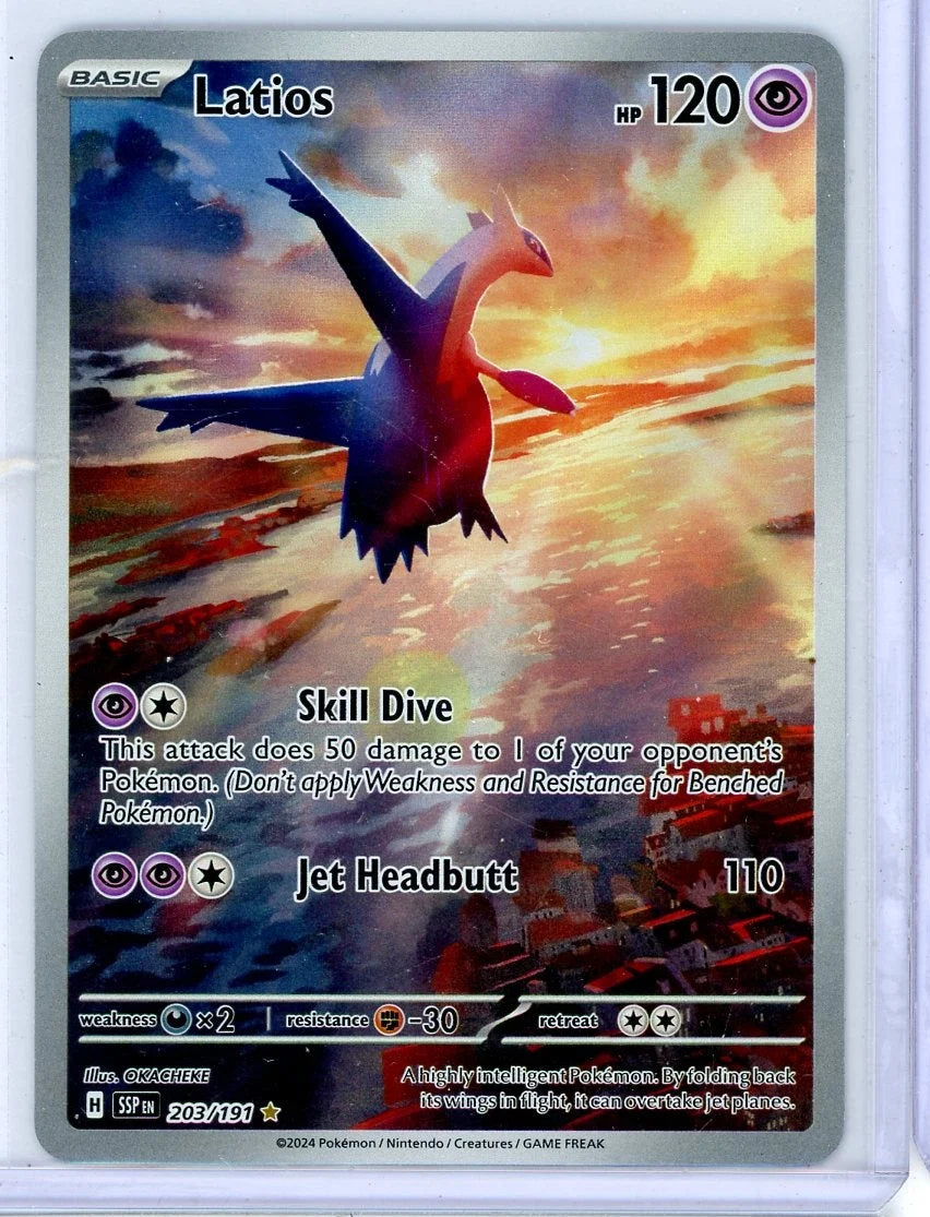 Latios Pokémon Surging Sparks Illustration Rare #203/191