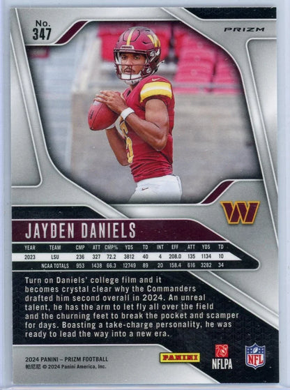 Jayden Daniels 2024 Prizm Purple Pulsar