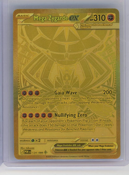 Mega Zygarde ex 2026 Pokemon Perfect Order Secret rare gold #124/088