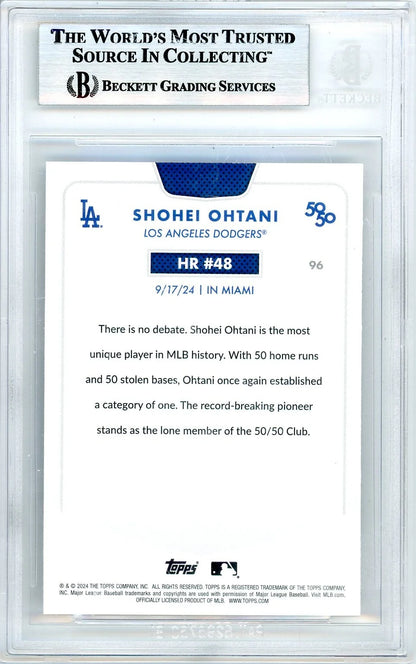 Shohei Ohtani 2024 Topps 50/50 HR No. 48 #96 BGS 9